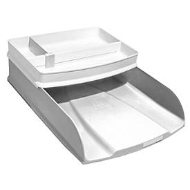 Exacompta Combo Top Aufbewahrungsmodul, mit variablen Trennwänden, passend für Briefablagen 255 mm, Kunststoff, B 255 x T 360 x H 70 mm, weiß