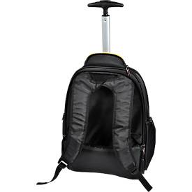 Exacompta Exactive® Businessrucksack mit Rollen, 18 l, für Laptops bis 15,6″, TSA-Schloss, Trolleygriff, RPET, Handgepäckformat, schwarz