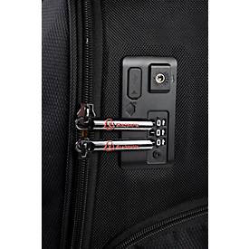 Exacompta Exactive® Businessrucksack mit Rollen, 18 l, für Laptops bis 15,6″, TSA-Schloss, Trolleygriff, RPET, Handgepäckformat, schwarz