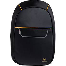 Exacompta Exactive® Notebook-Rucksack, für Laptops bis 15″, Nylon, mit Trolley-Schlaufe & Organizerfächern, B 290 x H 450 x T 160 mm, schwarz