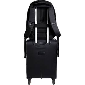 Exacompta Exactive® Notebook-Rucksack, für Laptops bis 15″, Nylon, mit Trolley-Schlaufe & Organizerfächern, B 290 x H 450 x T 160 mm, schwarz