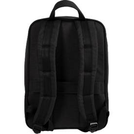 Exacompta Exactive® Smart Laptoprucksack, für Laptops bis 14″, wasserdichte Außentasche, Trolley-Schlaufe, B 320 x H 410 x T 150 mm, schwarz