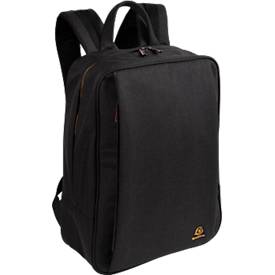 Exacompta Exactive® Smart Laptoprucksack, für Laptops bis 14″, wasserdichte Außentasche, Trolley-Schlaufe, B 320 x H 410 x T 150 mm, schwarz