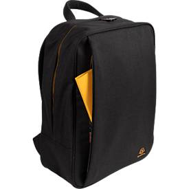 Exacompta Exactive® Smart Laptoprucksack, für Laptops bis 14″, wasserdichte Außentasche, Trolley-Schlaufe, B 320 x H 410 x T 150 mm, schwarz