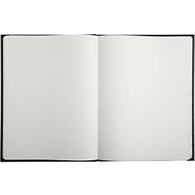 Exacompta Gästebuch ARAMY schwarz 22x27 cm, 100 Seiten Clairefontaine, Goldschnitt, für Füller, Geschenkbox inkl.