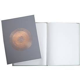 Exacompta Gästebuch Ellipse Grün-Grau 22x27 cm, 100 Seiten Clairefontaine, Goldschnitt, Kristallbox