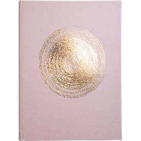 Exacompta Gästebuch Ellipse Grün-Rosa 22x27 cm, 100 Seiten Clairefontaine, Goldschnitt, Kristallbox