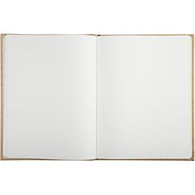 Exacompta Gästebuch Kraft natur 22x27 cm, 100 Seiten Clairefontaine, Goldschnitt, Hochformat, Kristallbox