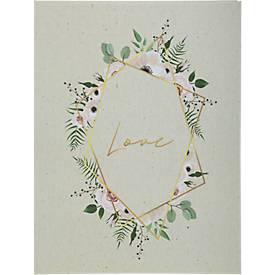 Exacompta Gästebuch Landidylle 22x27 cm, 100 Seiten Clairefontaine, Goldschnitt, Hochformat, Kristallbox