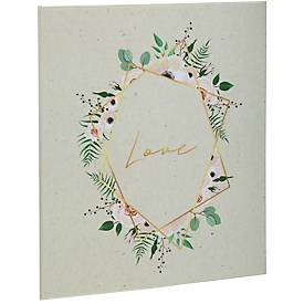 Exacompta Gästebuch Landidylle 22x27 cm, 100 Seiten Clairefontaine, Goldschnitt, Hochformat, Kristallbox