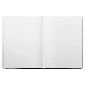 Exacompta Gästebuch Néo Déco Weiß 220x270 mm, 100 Seiten Clairefontaine, Goldschnitt, transparente Box