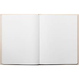 Exacompta Gästebuch Ringflower Latte 220x270 mm, 100 Seiten Clairefontaine, Goldschnitt, transparente Box, Hochzeit