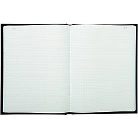 Exacompta Kladde A4 Leineneinband schwarz, kariert, 110 g/m² matt getönt, paginiert, 100 Blatt, kartoniert