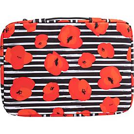 Exacompta Laptophülle Sleeve 15–16 Zoll Mohnblume, gepolstert mit Eckschutz, versenkbarer Griff, 58% recycelt