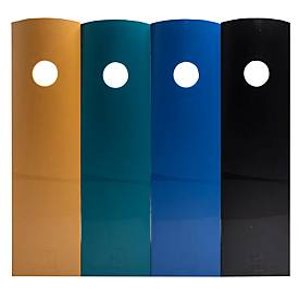 Exacompta Mag-Cube Stehsammler 4er-Set A4+ Neo Deco sortiert, hohe Ablagekapazität, Griffloch, 25 Jahre Garantie
