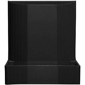 Exacompta Mini Octo Stifteköcher EcoBlack-Schwarz, 3 Fächer für Stifte & Smartphone, Blauer Engel, 5 Jahre Garantie