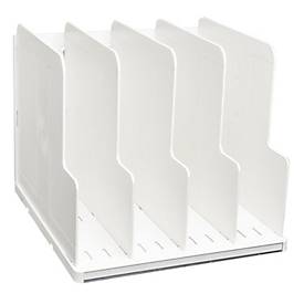 Exacompta Modulotop Sorter A4+ AutentiK Weiß, 5 Trennplatten flexibel, Etikettenhalter, Blauer Engel, 25 Jahre Garantie