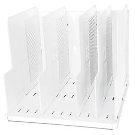 Exacompta Modulotop Sorter A4+ AutentiK Weiß, 5 Trennplatten flexibel, Etikettenhalter, Blauer Engel, 25 Jahre Garantie