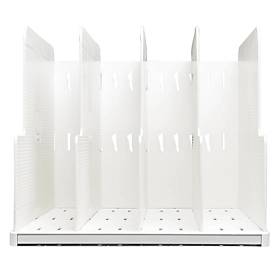 Exacompta Modulotop Sorter A4+ AutentiK Weiß, 5 Trennplatten flexibel, Etikettenhalter, Blauer Engel, 25 Jahre Garantie