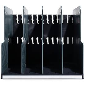 Exacompta Modulotop Sorter A4+ Office Lichtgrau, 5 Trennplatten flexibel, Etikettenhalter, Blauer Engel, 25 Jahre Garantie