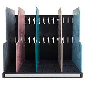 Exacompta Modulotop Sorter A4+ Skandi Farben sortiert, 5 Trennplatten, Etikettenhalter, Blauer Engel, 25 Jahre Garantie