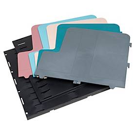 Exacompta Modulotop Sorter A4+ Skandi Farben sortiert, 5 Trennplatten, Etikettenhalter, Blauer Engel, 25 Jahre Garantie