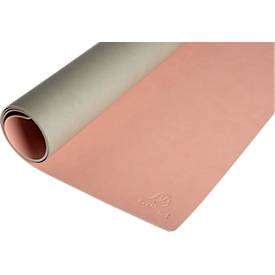Exacompta Schreibunterlage BeeBlue, PU-Kunstleder, flexibel & rutschfest, abwischbar, B 400 x T 800 mm, nude/grau