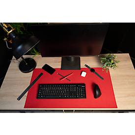 Exacompta Schreibunterlage BeeBlue, PU-Kunstleder, flexibel & rutschfest, abwischbar, B 400 x T 800 mm, schwarz/rot