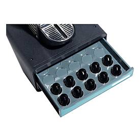 Exacompta Small Box Skandi sortiert, 3 Schubladen A4+, leise mit Sicherheitsstopp, stapelbar, 13,5 cm, 25 Jahre