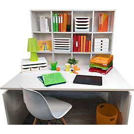 Exacompta Stehsammler Mag-Cube, A4+, aus recyceltem Kunststoff, skandinavisches Design, stabiles Griffloch, 6 Stück, weiß