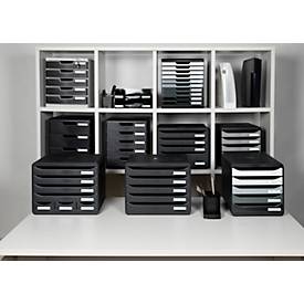 Exacompta Stehsammler Mag-Cube, A4+, aus recyceltem Kunststoff, skandinavisches Design, stabiles Griffloch, 6 Stück, weiß