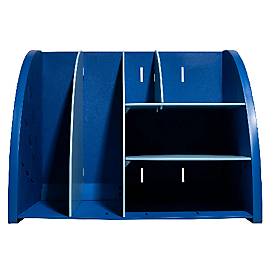 Exacompta The Organizer Marineblau/Hellblau, 4 Fächer (2x A5/2x A6), Recyclingkunststoff, Blauer Engel, 25 Jahre Garantie