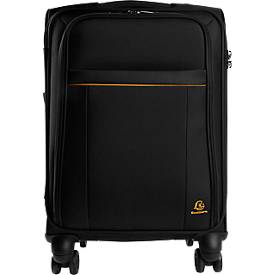 Exactive Trolley mit Laptop- & Tabletfächern, Handgepäckformat, TSA-Schloss & USB-Anschluss, 4 Rollen, schwarz