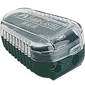 Faber-Castell Minenspitzer 186600, Keilform, für TK-Fallminen 2/3,5 mm, Kunststoff grün/transparent