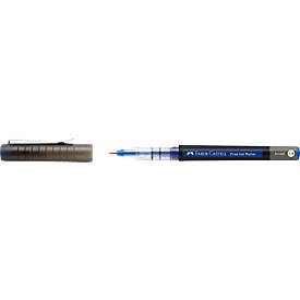 Faber Castell Tintenroller Free Ink Broad, Schreibfarbe blau, Strichstärke 1,5 mm, mit Sichtfester und Metallclip, Recycling-Kunststoff, 1 Stück