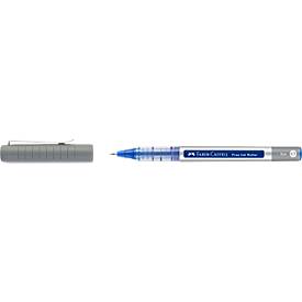 Faber Castell Tintenroller Free Ink Fine, Schreibfarbe blau, Strichstärke 0,7 mm, mit Sichtfester und Metallclip, Recycling-Kunststoff, 1 Stück