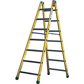 Facal VETROPROF1 GFK-Sprossenstehleiter, versch. Sprossenanzahl, EN 61478 Kat. 1/30 kV, Aluminium