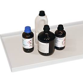 Fachboden für Gefahrstoffschrank Asecos V-LINE, Stahlblech, Traglast 50 kg, lichtgrau