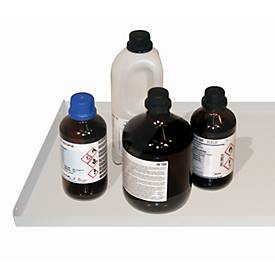 Image of Fachboden Standard für asecos Druckgasflaschenschränke, Stahlblech, lichtgrau, B 1039 x T 250 x H 25 mm, bis 75 kg
