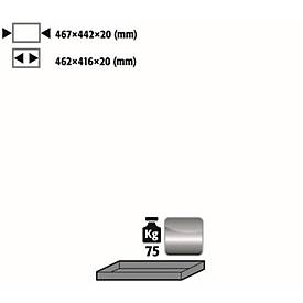 Image of Fachboden Standard für asecos Sicherheitsschränke der UB90 Serie, Edelstahl 1.4301, B 467 x T 422 x H 20 mm, bis 30 kg