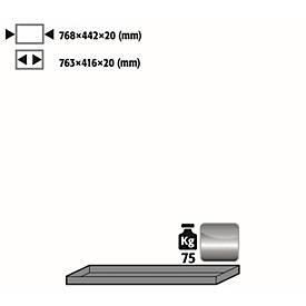 Image of Fachboden Standard für asecos Sicherheitsschränke der UB90 Serie, Edelstahl 1.4301, B 768 x T 422 x H 20 mm, bis 30 kg