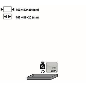 Image of Fachboden Standard für asecos Sicherheitsschränke der UB90 Serie, Stahlblech, lichtgrau, B 467 x T 422 x H 20 mm, bis 30 kg