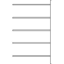 Fachbodenregal SSI Schäfer R3000, Anbauregal, 5 verzinkte Böden, 1025 x H 1960 mm, 100 kg