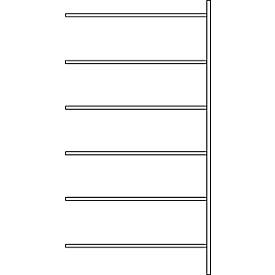 Fachbodenregal SSI Schäfer R3000, Anbauregal, 6 beschicht. Böden, Tiefe 800 mm, Fachlast 250 kg, B 1345/1315 x H 2490 mm