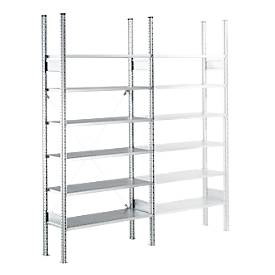 Fachbodenregal SSI Schäfer R3000, Grundregal, 5 Böden, B 1055 x T 600 x H 2278 mm, Feldlast 1500 kg