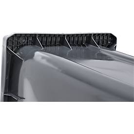 Fahrbare Mülltonne SSI Schäfer GMT eXtra, 240 l, EN 840, vorbereitet für Chipaufnahme, Ziehgriff, 90 % Recycling-Kunststoff, schwarz-gelb