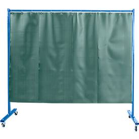 Image of Fahrbare Schutzwand m. Folienvorhang, 1-tlg., dunkelgrün