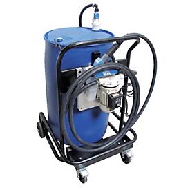 Fahrbare Tankanlage für Fässer CEMO Bluetroll Mobil, Cematic Blue Pumpensystem BASIC AZV für IBC mit Fahrgestell, Automa