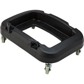 Fahrgestell für Schäfer Shop Select Abfallbehälter mit Volumen 60 l, verkettbar, 4 Lenkrollen, 2 Verbinder, B 480 x T 330 x H 140 mm, schwarz