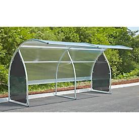 Fahrrad-Unterstand Mottez B801V, Erweiterung für Fahrrad-Unterstand B800VNO, B 2240 x T 2210 x H 2200 mm, transparent